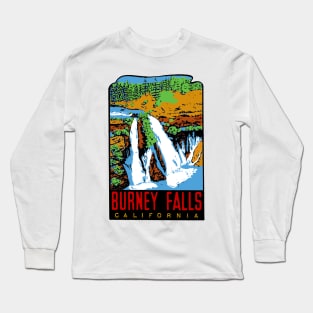 Burney Falls Vintage Style Long Sleeve T-Shirt